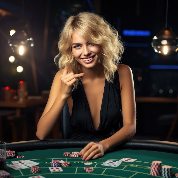 Tampilan meja Infinite Blackjack pupuk138 dengan beberapa pemain dan dealer